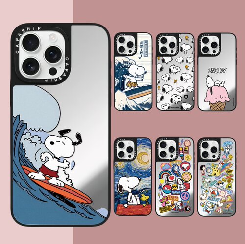 C家适用苹果15iPhone14plus16ti镜面13promax17磁吸Magsafe可爱史努比xr手机壳12防摔11新款xs高级感保护套