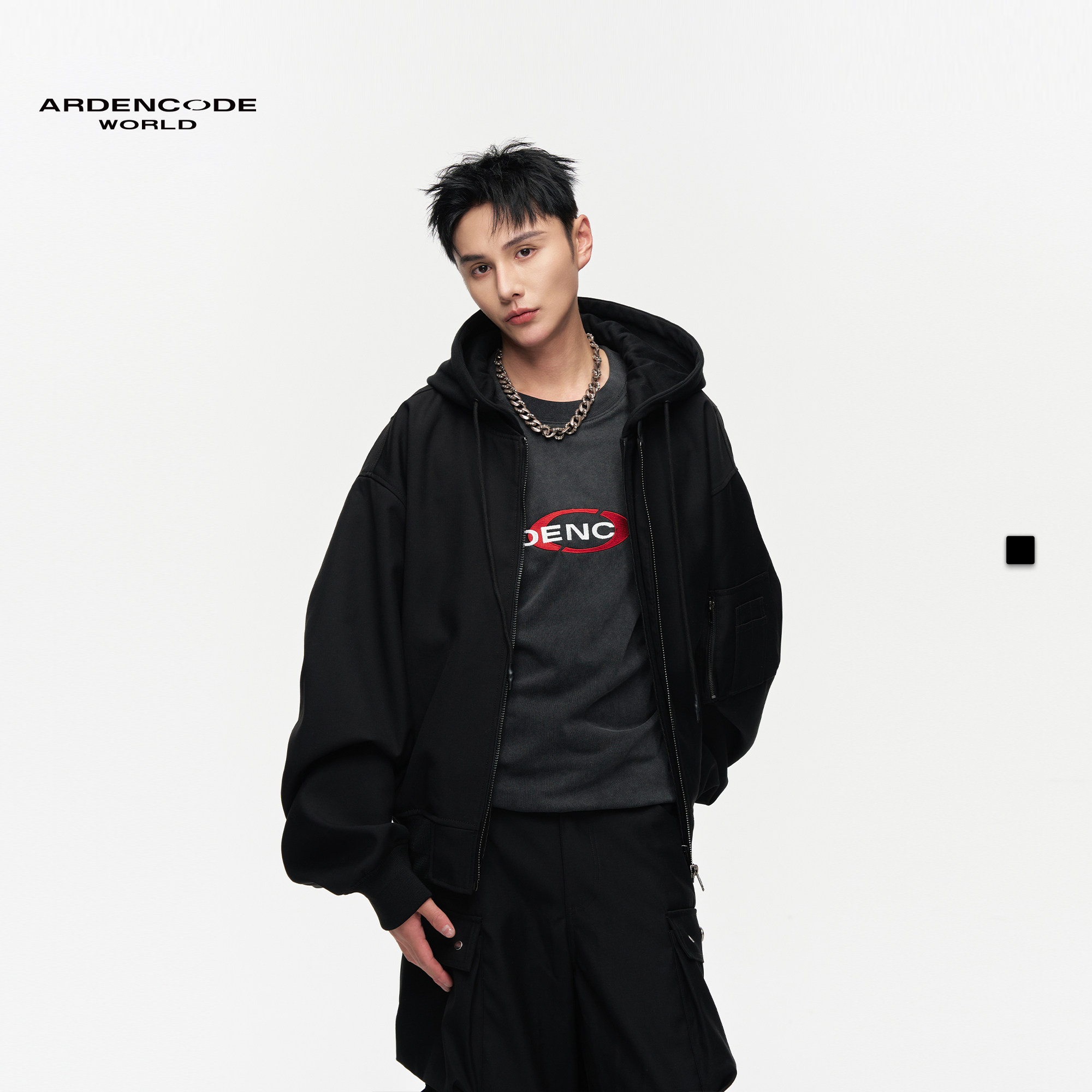 ARDENCODE男女无限连帽MA1 超大宽松重磅混纺棒球夹克外套 M8版型