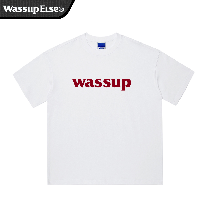 wassupelse运动T恤情侣宽松