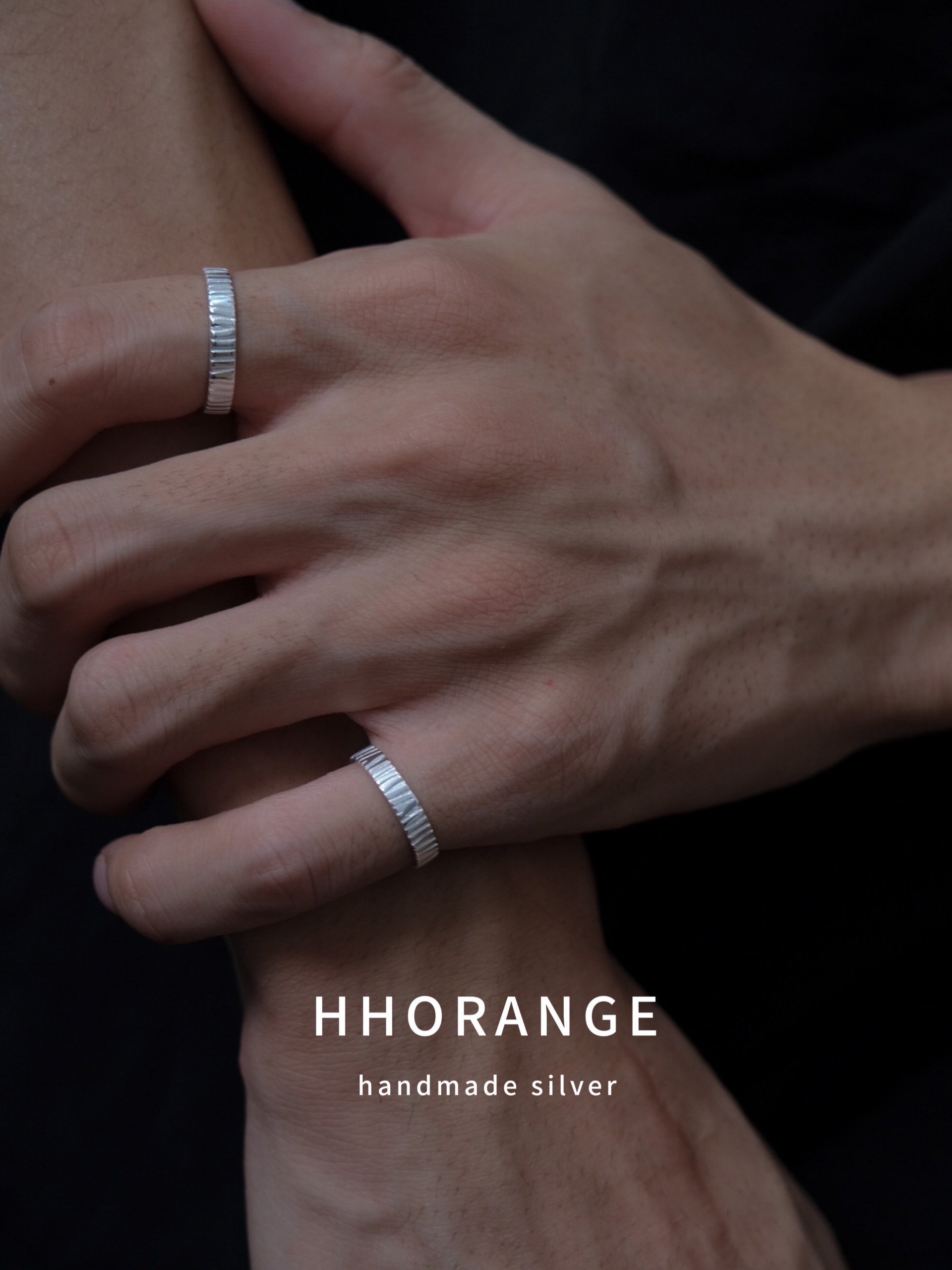 HHORANGE原创肌理戒指《车辙》