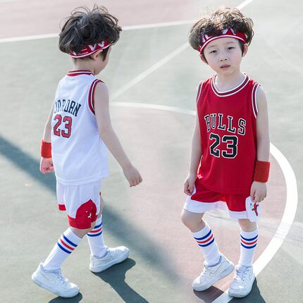 儿童篮球服套装男童夏季幼儿园小学生表演运动训练服女童比赛球衣