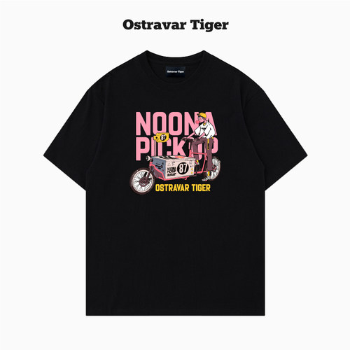2026新款Ostravar Tiger美式字母印花男女情侣装纯棉短袖t恤