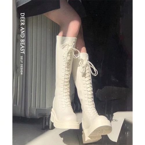 早秋款!!超火绝美长靴白色2025年