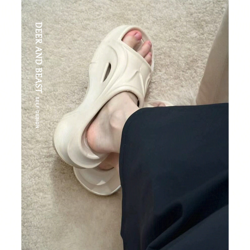 网红拖鞋女款外穿夏季2025新款厚底女士凉拖鞋踩屎感沙滩一字拖鞋,女鞋,一字拖,淘宝优惠券,粉丝福利购,淘宝优惠卷