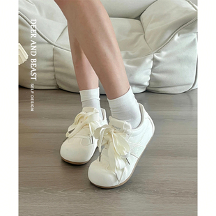 2025新款 小白鞋 今年流行爆款 板鞋 子百搭 巨好看德训鞋 学生女鞋 女款