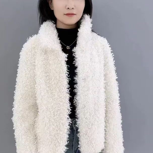 新款时尚皮毛一体皮草女秋冬外套皮草