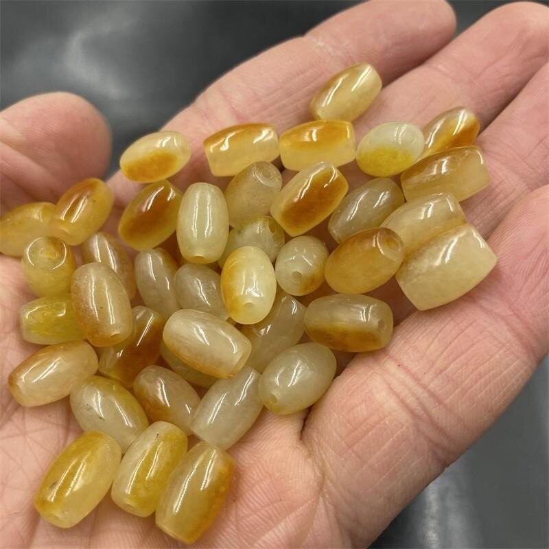 仿黄龙玉散珠链条珠子仿玉石饰品手链时尚精致手工diy材料配件