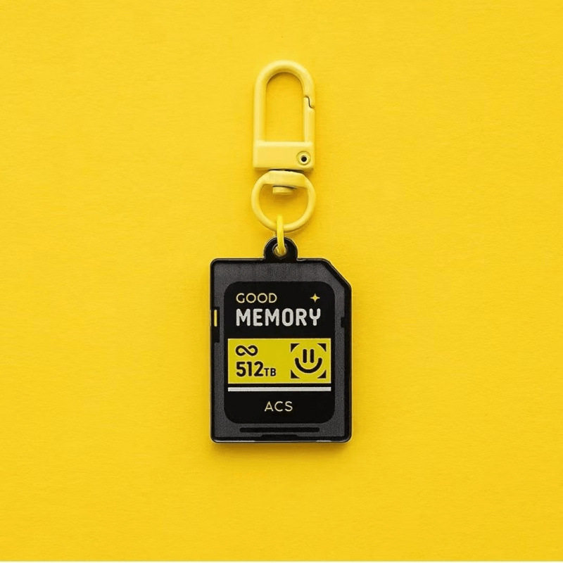 包包挂饰创意钥匙扣记忆储藏卡钥匙扣礼物必备ins风心跳回忆