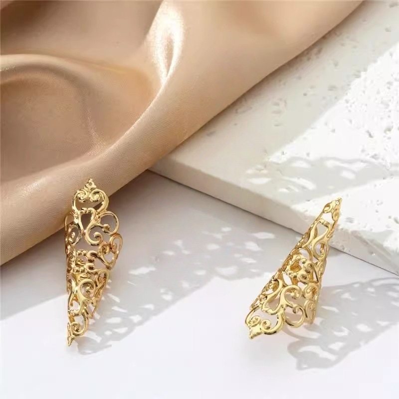 宫廷个性饰品潮流新款镂空花纹锥形指甲套表演ins风复古夸张女,饰品/流行首饰/时尚饰品新,戒指/指环,淘宝优惠券,粉丝福利购,淘宝优惠卷