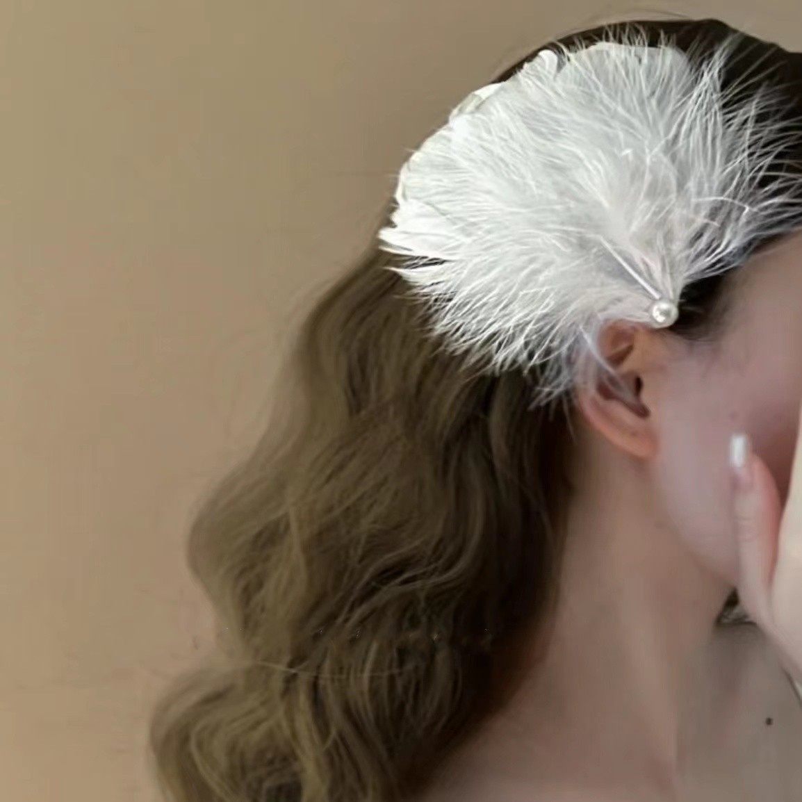 法式发夹超仙复古度假风珍珠白色气质刘海夹白色羽毛珍珠发夹羽毛,饰品/流行首饰/时尚饰品新,发饰,淘宝优惠券,粉丝福利购,淘宝优惠卷