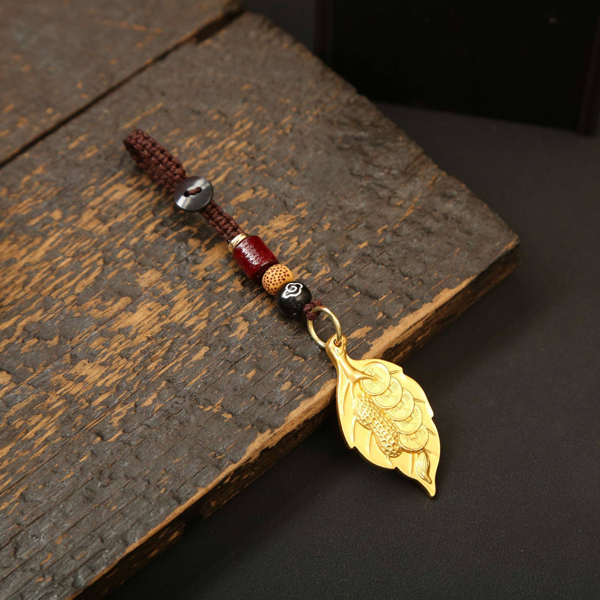 叶子金色汽车祝福创意挂件工艺品包挂坠金色叶子挂件配饰一叶生财,服饰配件/皮带/帽子/围巾,钥匙扣,淘宝优惠券,粉丝福利购,淘宝优惠卷