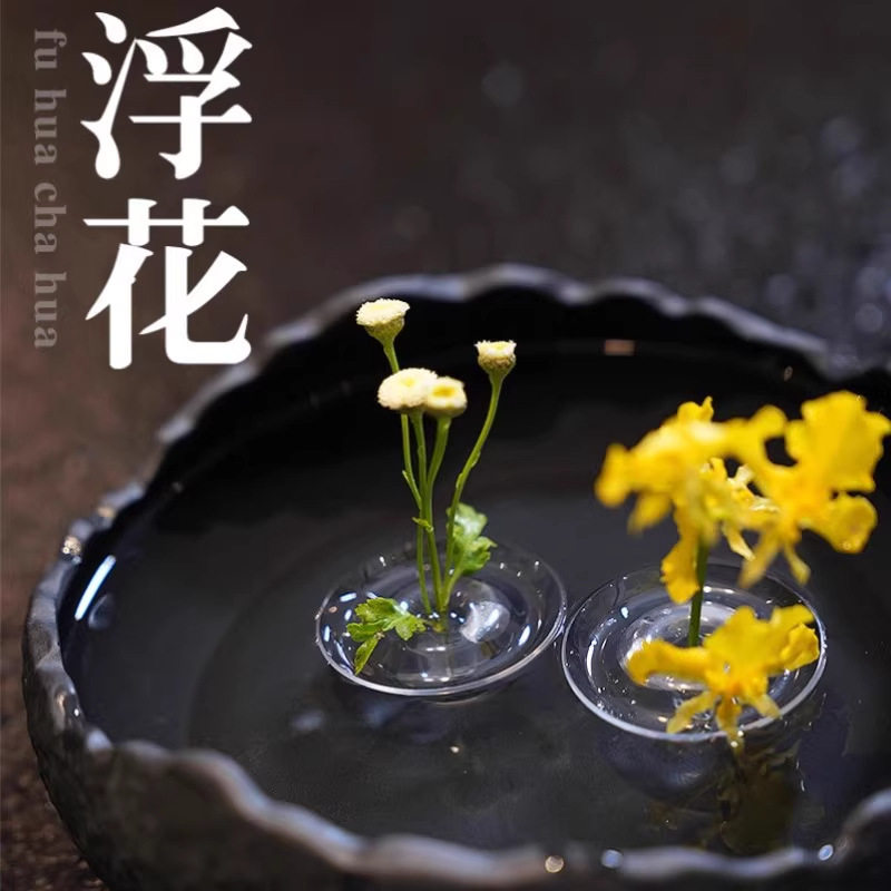 布置透明侘寂风个性创意漂浮花插花盆花瓶水培器皿装饰高透客厅,家居饰品,其他花器,淘宝优惠券,粉丝福利购,淘宝优惠卷