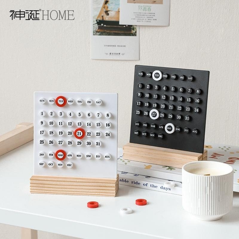 摆件创意日历本日历北欧风塑料ins装饰风格台历小摆件diy,家居饰品,桌面摆件,淘宝优惠券,粉丝福利购,淘宝优惠卷