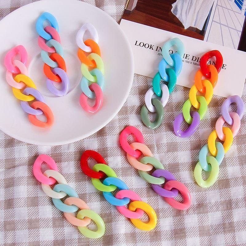 链条扣手链配件材料饰品开口环开口圈彩色链条手工材料混装钥匙扣,饰品/流行首饰/时尚饰品新,其他DIY饰品配件,淘宝优惠券,粉丝福利购,淘宝优惠卷