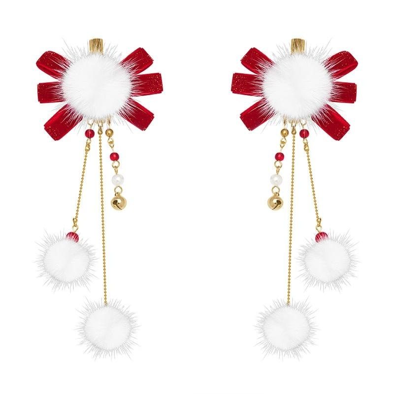 珍珠红古风头饰宝宝大红色发卡夹子可爱头饰发饰毛球边夹公主复古,童装/婴儿装/亲子装,发饰,淘宝优惠券,粉丝福利购,淘宝优惠卷