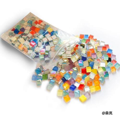 瓷砖彩色马赛克贴片创意托盘创意品马赛克DIY混装混色石头美工
