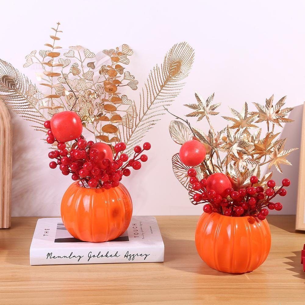 喜庆客厅幸福形状2025年创意DIY南瓜瓶装饰塑料手工花塑料,家居饰品,桌面摆件,淘宝优惠券,粉丝福利购,淘宝优惠卷