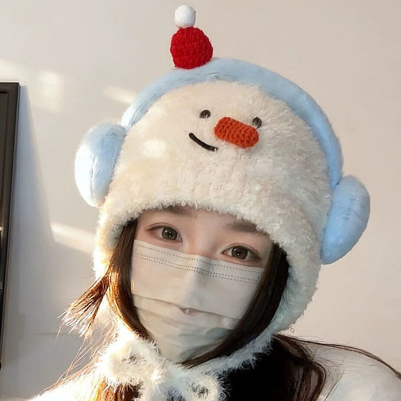 小猪帽子毛绒圆顶休闲冬季护耳帽可爱防风保暖高颜值上班通勤帽子,居家日用,一次性防护帽,淘宝优惠券,粉丝福利购,淘宝优惠卷