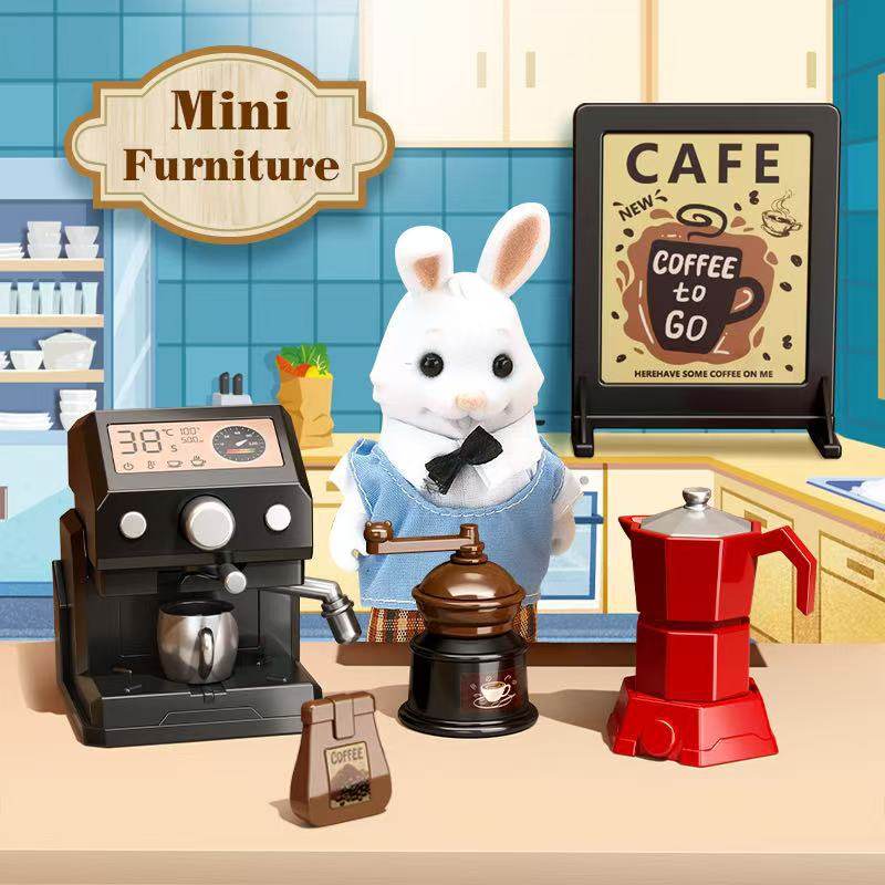 咖啡机袖珍小摆件Dollhouse娃娃屋过家家厨房配件摆件,玩具/童车/益智/积木/模型,过家家玩具,淘宝优惠券,粉丝福利购,淘宝优惠卷