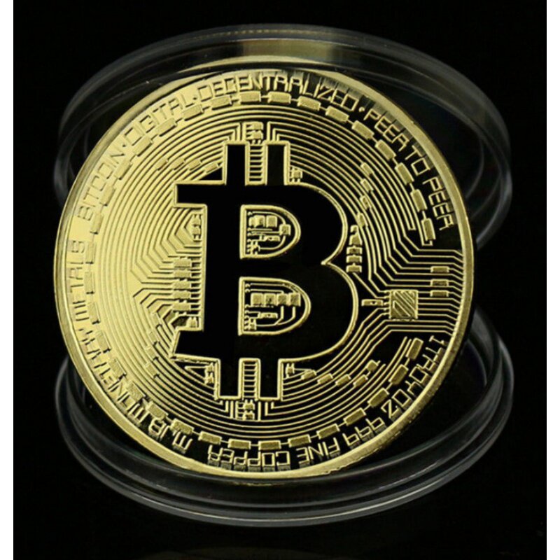 比特币纪念币金属材质数字货币虚拟币bitcoin金币礼物纪念章礼物