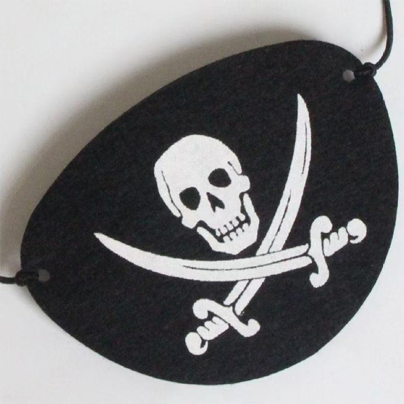 毛毡头饰交叉骨海盗万圣节眼罩帽子cos毛毡眼罩化妆舞会感恩节