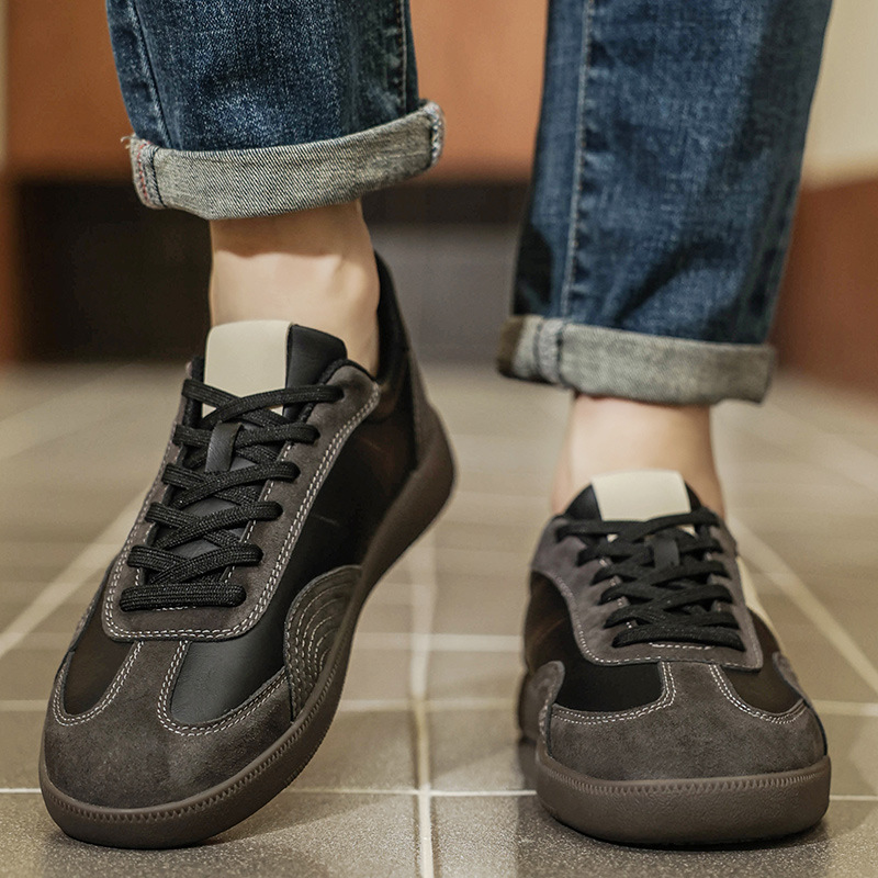 冬季男鞋2025新款潮牌百搭阿甘皮面休闲板鞋男士德训软底运动潮鞋