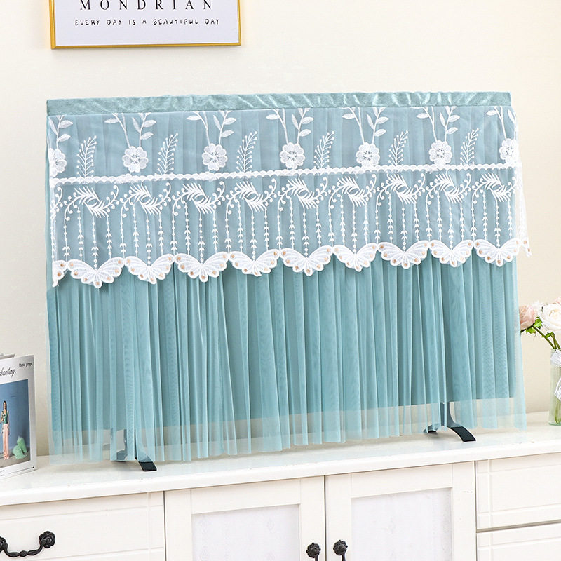 2025年新款电视罩65寸防尘罩蕾丝轻奢液晶台式电视机盖布盖巾遮挡