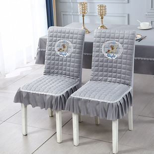 全包椅子套罩加厚坐垫四季通用实木餐桌凳子套罩靠背一体保护套罩