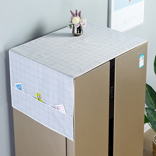 冰箱防尘罩收纳挂袋双开门防灰盖布收纳袋式置物袋家用盖巾双门