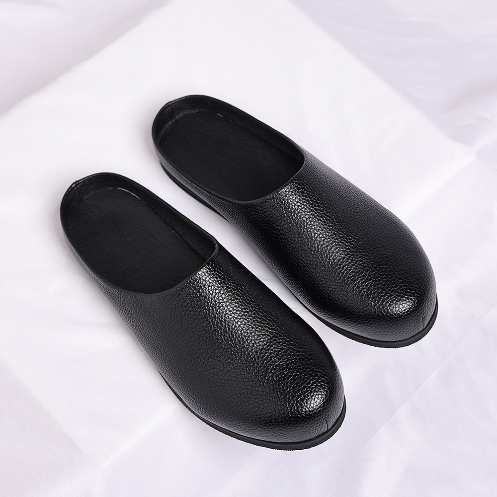 防水包头拖鞋2025新款耐磨外穿防滑防油情侣厚底踩屎感包跟厨师鞋