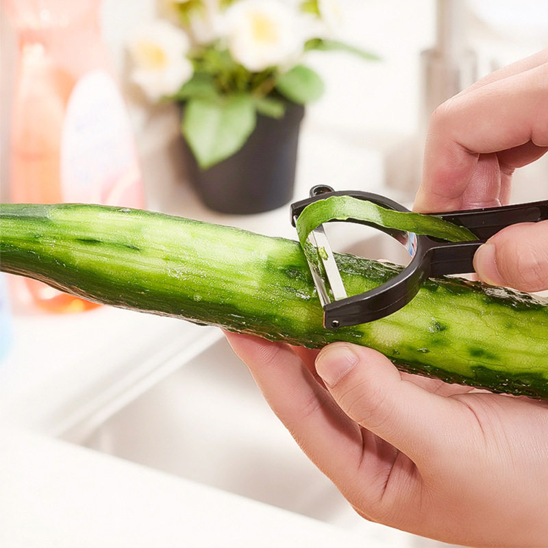 日本进口厨房蔬果刨刀削皮刀水果削皮器去皮刀不锈钢刀刃