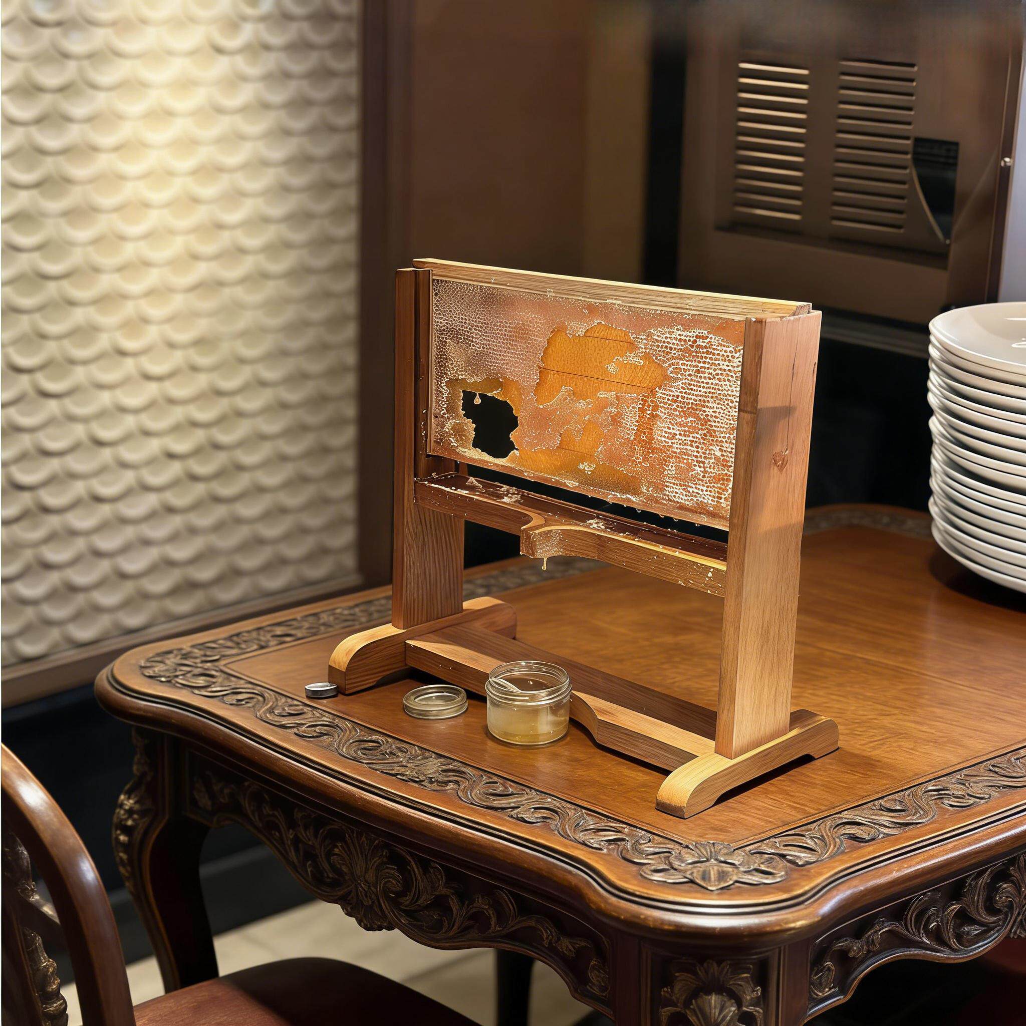 蜂巢蜜展示架酒店高档蜂蜜架子巢蜜架挂架自助餐厅不锈钢蜂蜜架