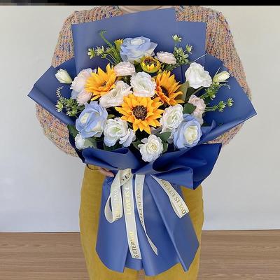 向日葵仿真花束舞台颁奖演讲献花年会毕业假花交车拍照道具手捧花
