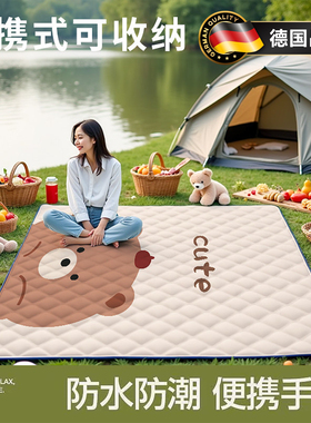 德国新款野餐垫春游野炊草坪帐篷防潮垫户外露营沙滩防水加厚地垫