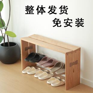 原木智工坊 樱桃木燕尾换鞋凳餐凳门口长条凳实木床尾凳