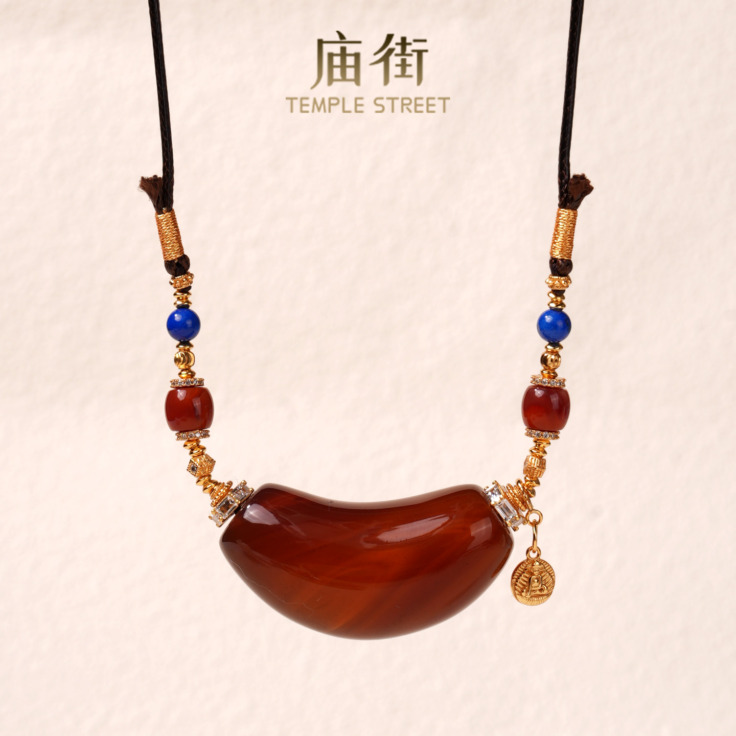 庙街珠宝琥珀弯管DIY项链（多样性发一）