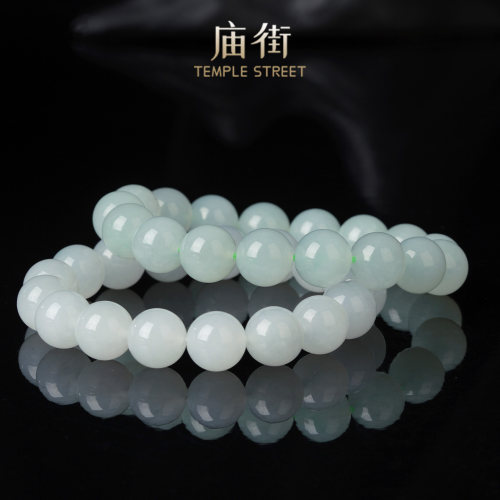 【庙街】翡翠圆珠素圈手串（多样性发一）
