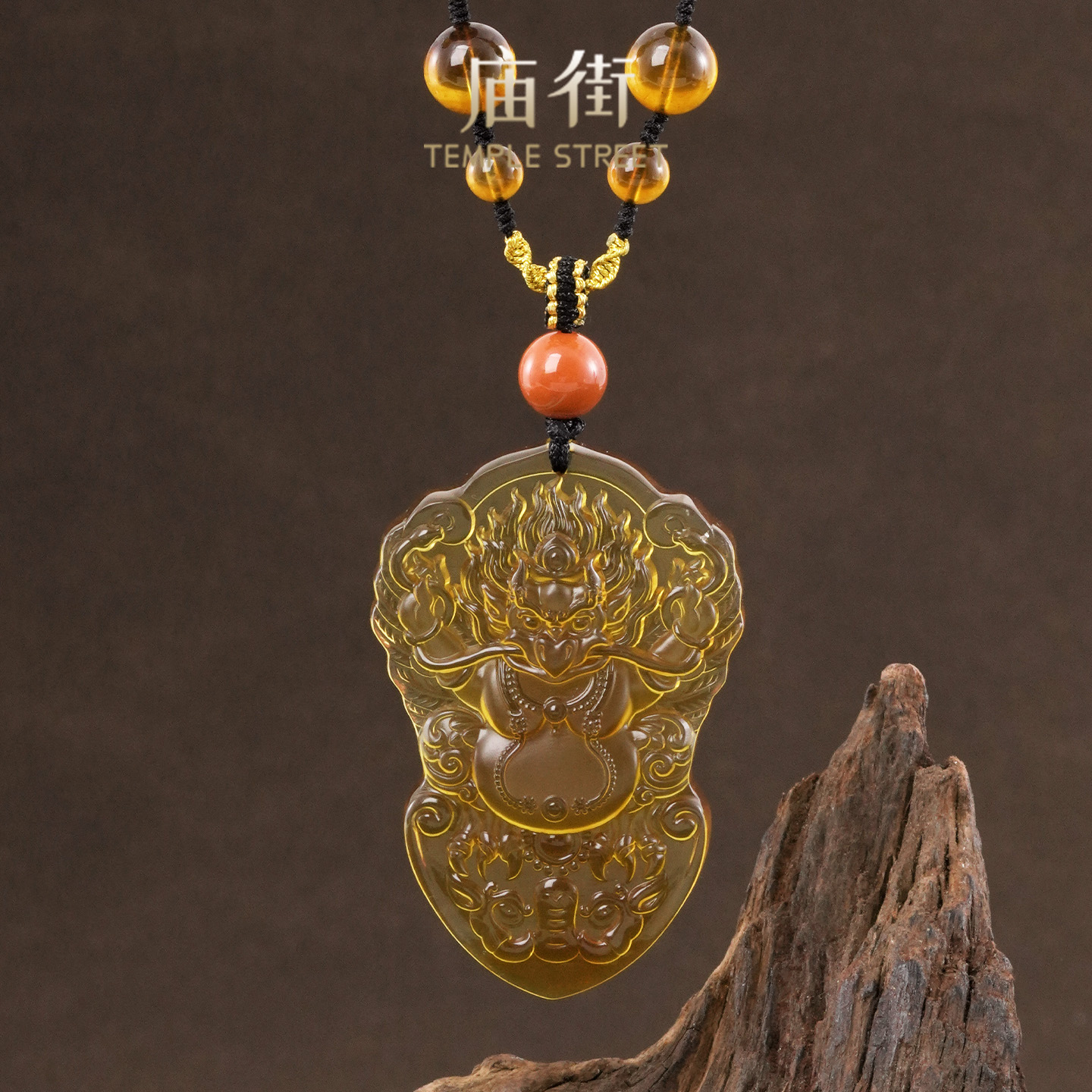 庙街珠宝琥珀大鹏鸟DIY项链（多样性发一）