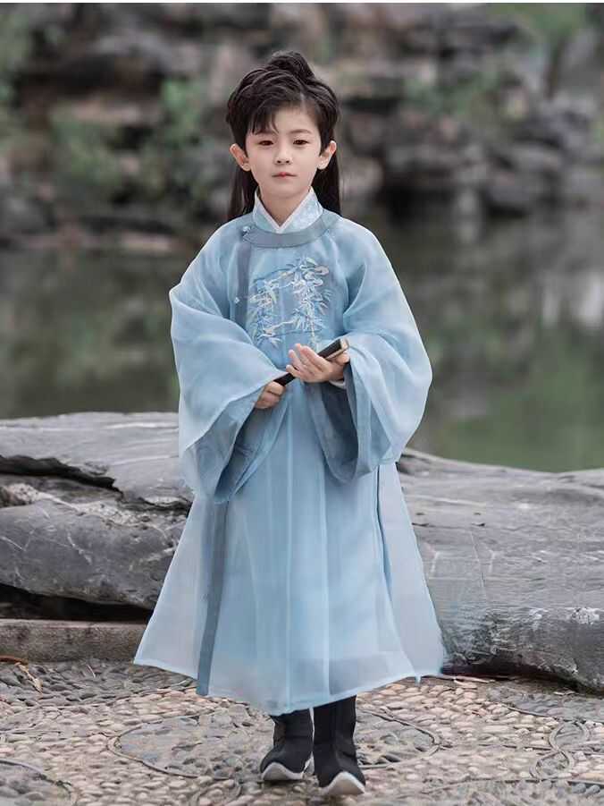 儿童汉服2024春秋季男童装