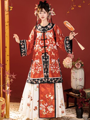 原创汉服复古风圆领汉服