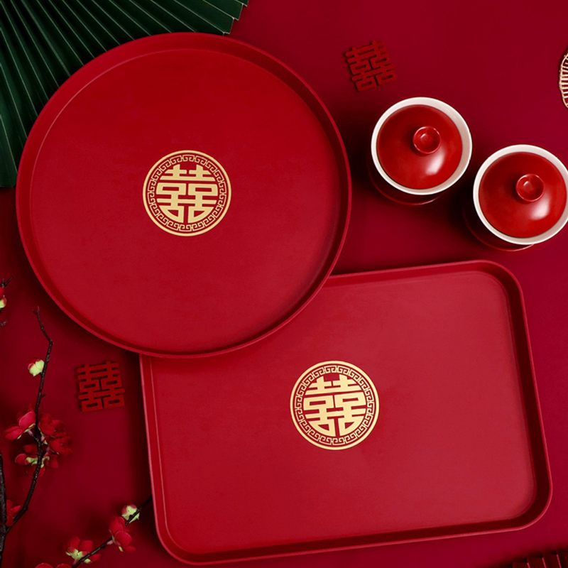 结婚喜庆花朵果盘喜糖盘