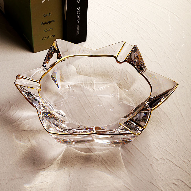 创意个性水晶玻璃烟灰缸家用客厅办公室酒店烟盅时尚潮流烟灰缸