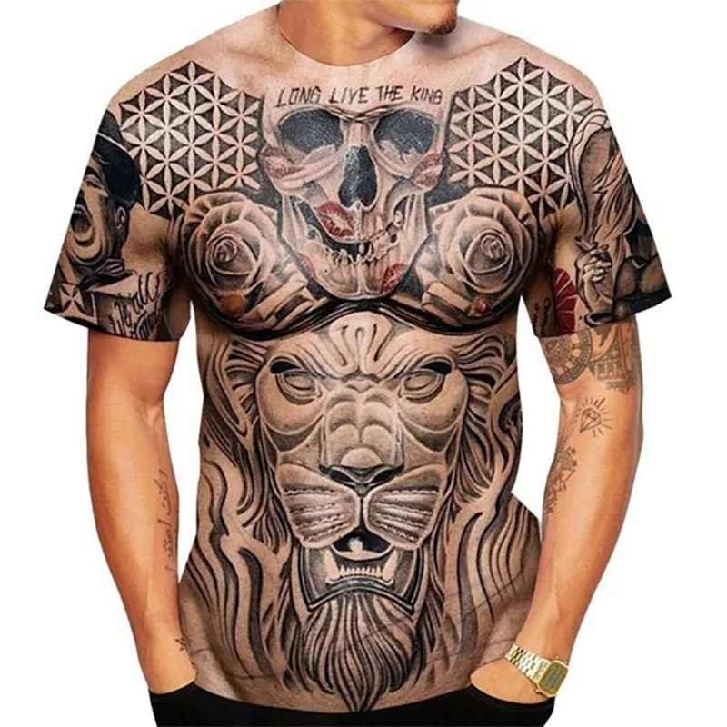 创意搞笑猛男肌肉奇葩衣服潮男短袖t恤3D立体图案个性假胸腹肌衫