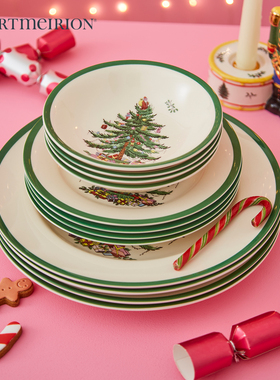 【圣诞礼物】portmeirion英国波特美林进口圣诞餐具碗盘碟套装