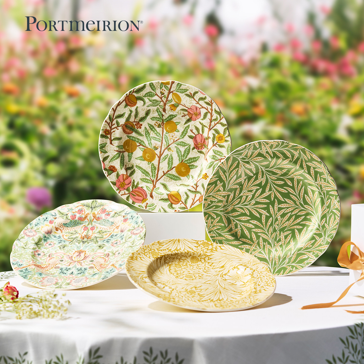 Portmeirion波特美林英国进口陶瓷餐盘家用平盘点心盘水果盘套装