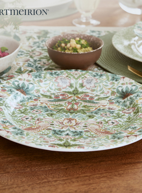 Portmeirion波特美林英国进口陶瓷餐盘草莓小偷餐盘家用平盘圆盘