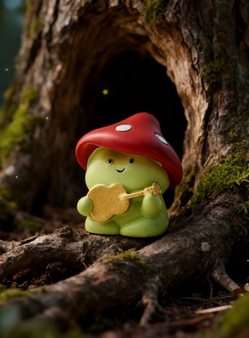 可爱蘑菇树脂桌面摆件包挂