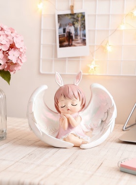 可爱小天使卡通动物装饰摆件