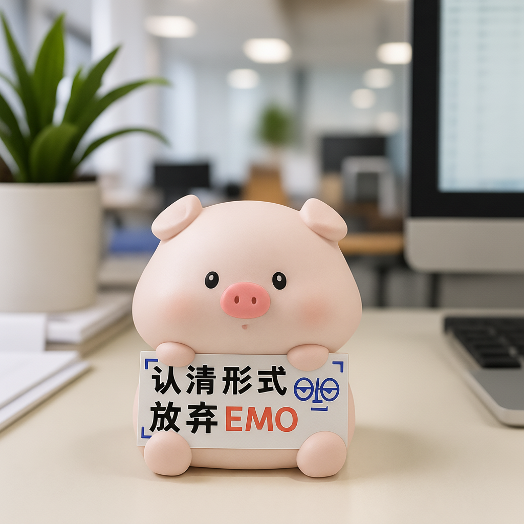 可爱小猪桌面摆件认清形式EMO