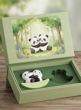 超萌可爱熊猫毛绒钥匙扣挂件